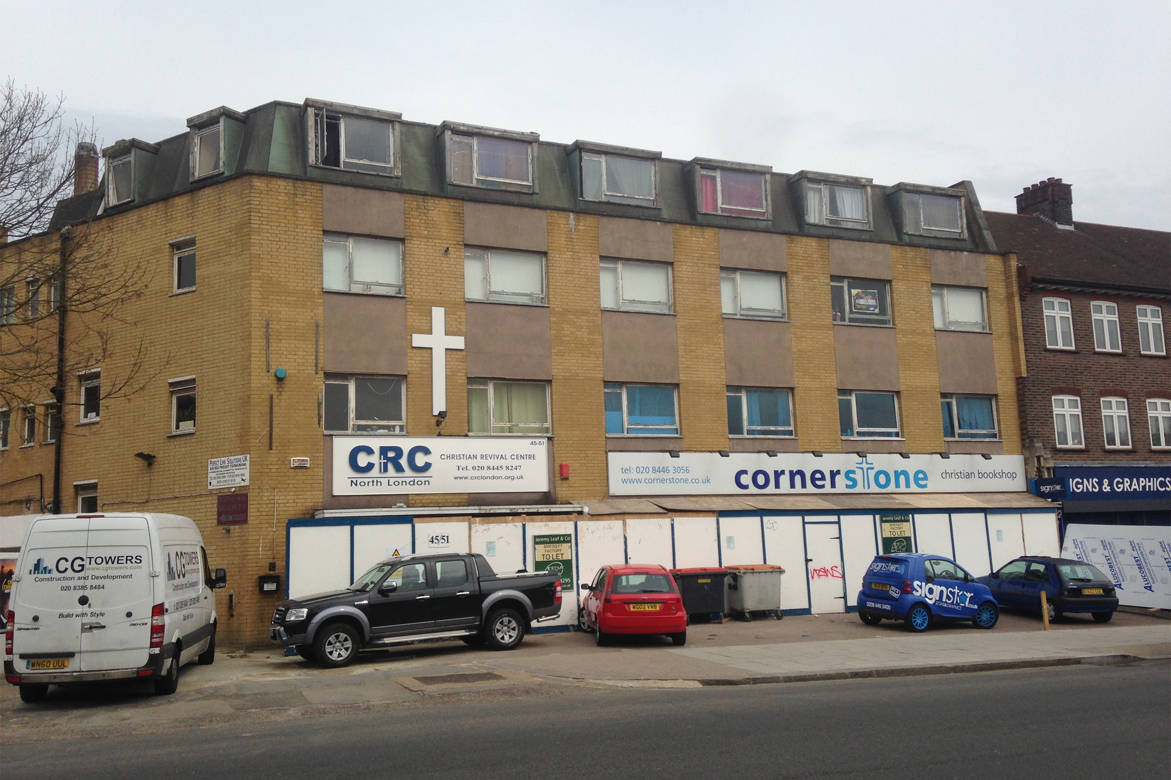 Vacant library, retail and factory unit, purchased unconditionally. Woodhouse Road, N12, London Borough of Barnet.